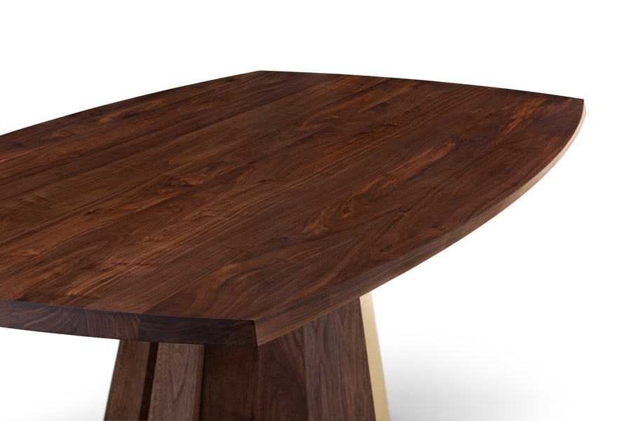 Orion Dining Table with Timber + Metal Base