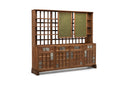 ARTS AND CRAFTS 4-UNIT CABINET with FLORES TEXTILE