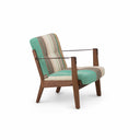 Capo Lounge Armchair with Manta Espinhada Verde Upholstery