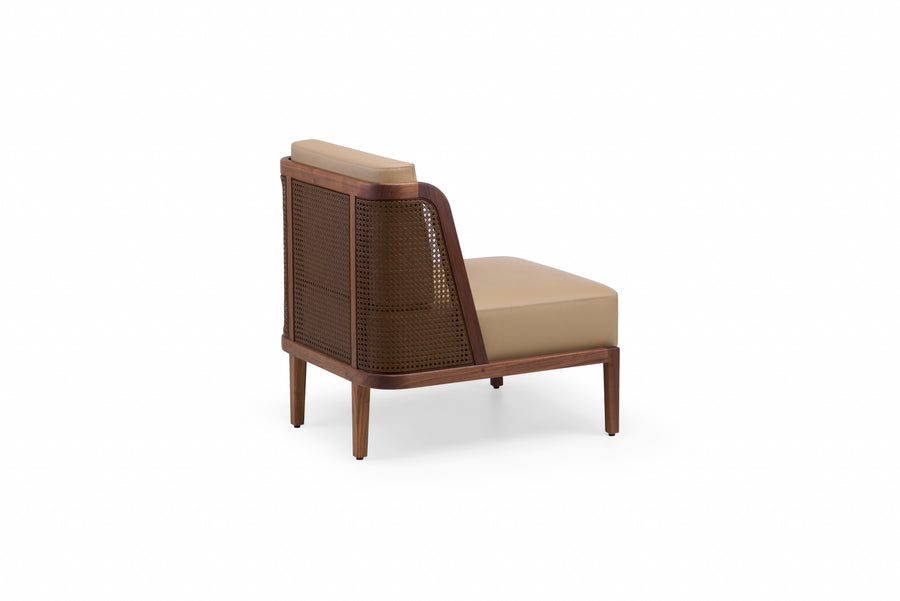 Throne Lounge Chair with Rattan