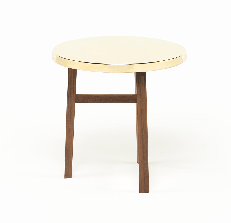 Trio Side Table with Brass Top