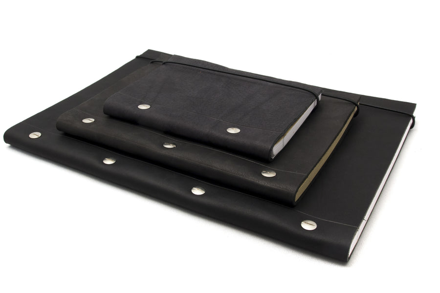 Leather iKone Notebook in Black