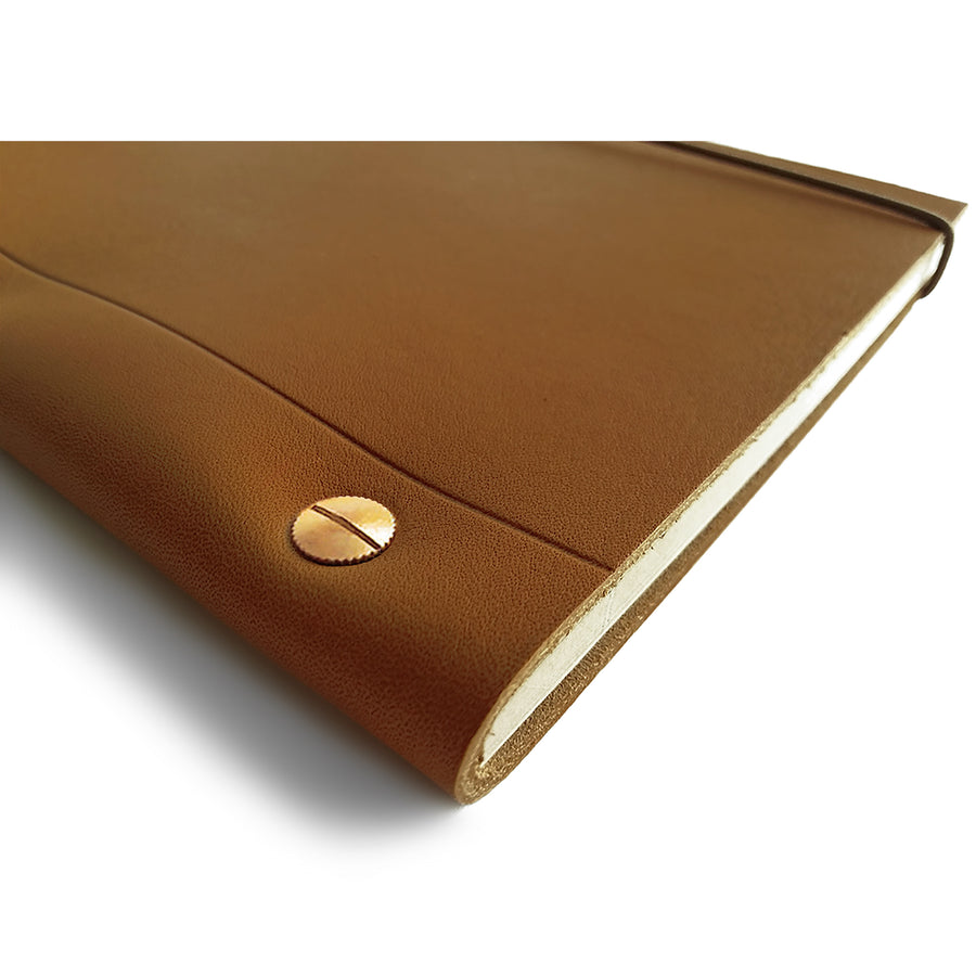 Large Leather Notebook in Brown