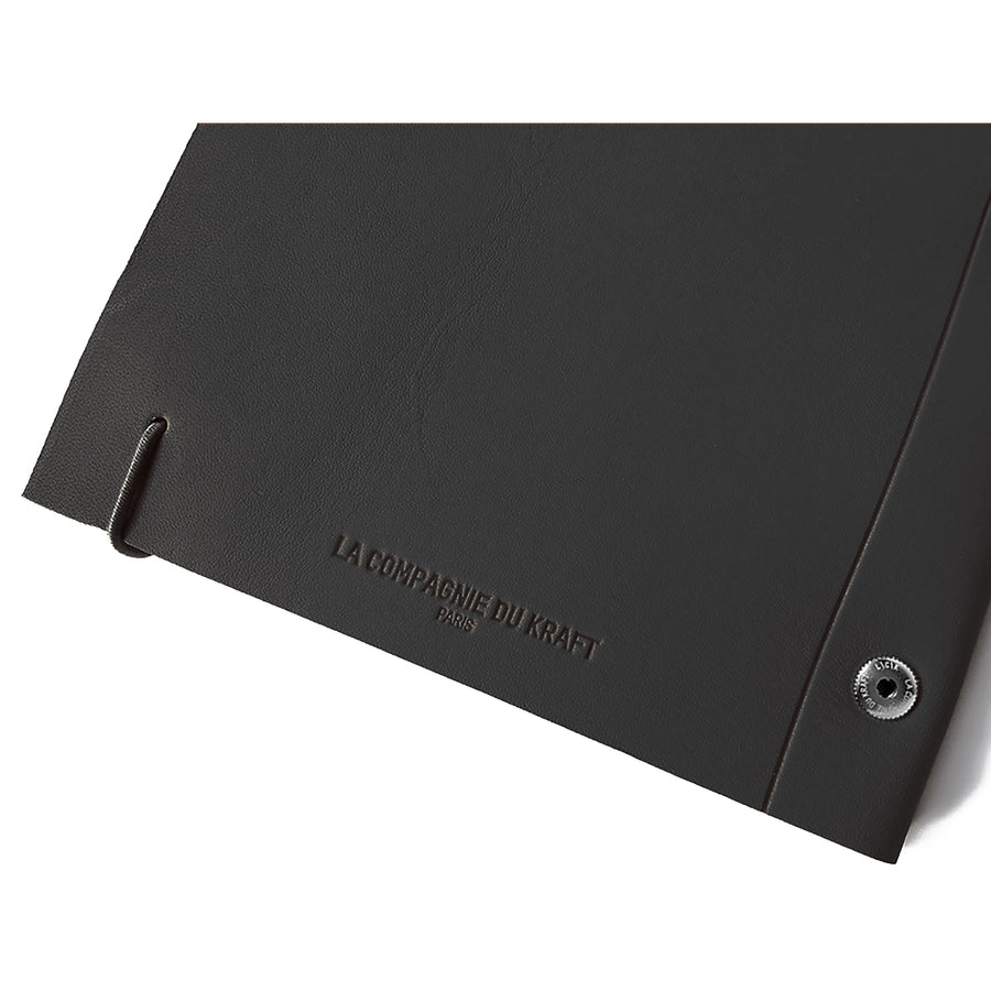 Medium Leather Notebook in Black
