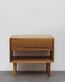 Walnut Open Shelf Nightstand