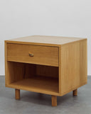 Oak Nightstand with Brass Pulls