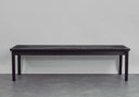 Blackened Oak Bench with Woven Seat