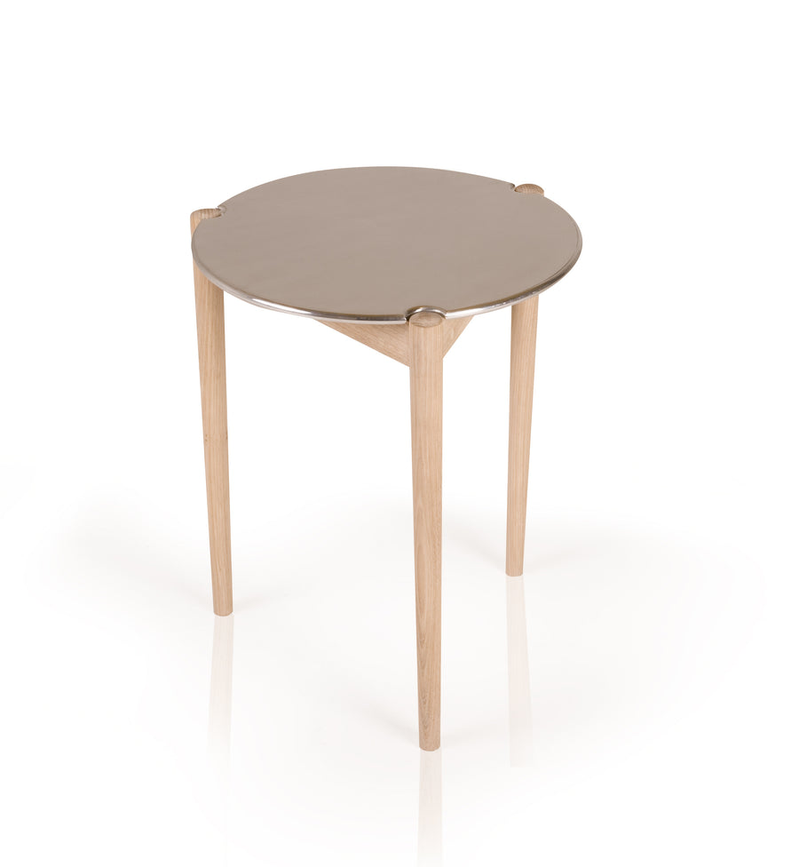 Sidekicks Occasional Table with Polished Aluminum Top