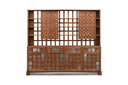 ARTS AND CRAFTS 4-UNIT CABINET with WOVEN TIMBER