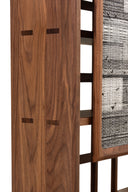 ARTS & CRAFTS 4-UNIT TALL CABINET with CATARINA RICCABONA TEXTILE