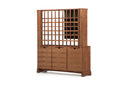 ARTS AND CRAFTS 3-UNIT CABINET with FLORES TEXTILE
