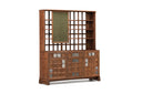 ARTS AND CRAFTS 3-UNIT CABINET with FLORES TEXTILE