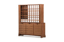 ARTS AND CRAFTS 3-UNIT CABINET with WOVEN TIMBER