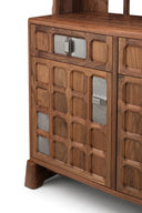 ARTS AND CRAFTS 3-UNIT CABINET with WOVEN TIMBER