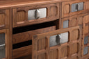ARTS AND CRAFTS 3-UNIT CABINET with WOVEN TIMBER