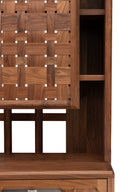 ARTS AND CRAFTS 3-UNIT CABINET with WOVEN TIMBER