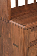 ARTS AND CRAFTS 3-UNIT CABINET with WOVEN TIMBER