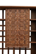 ARTS AND CRAFTS 3-UNIT CABINET with WOVEN TIMBER