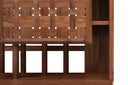 ARTS AND CRAFTS 3-UNIT CABINET with WOVEN TIMBER