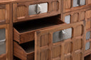 ARTS AND CRAFTS 3-UNIT CABINET with WOVEN TIMBER