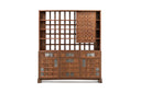 ARTS AND CRAFTS 3-UNIT CABINET with WOVEN TIMBER