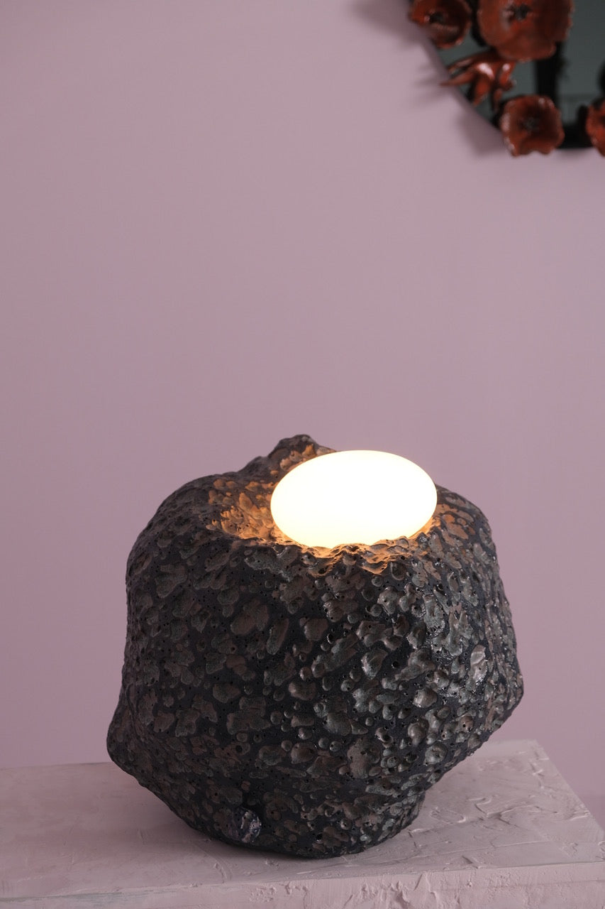 Boulder Ceramic Lamp Sculpture