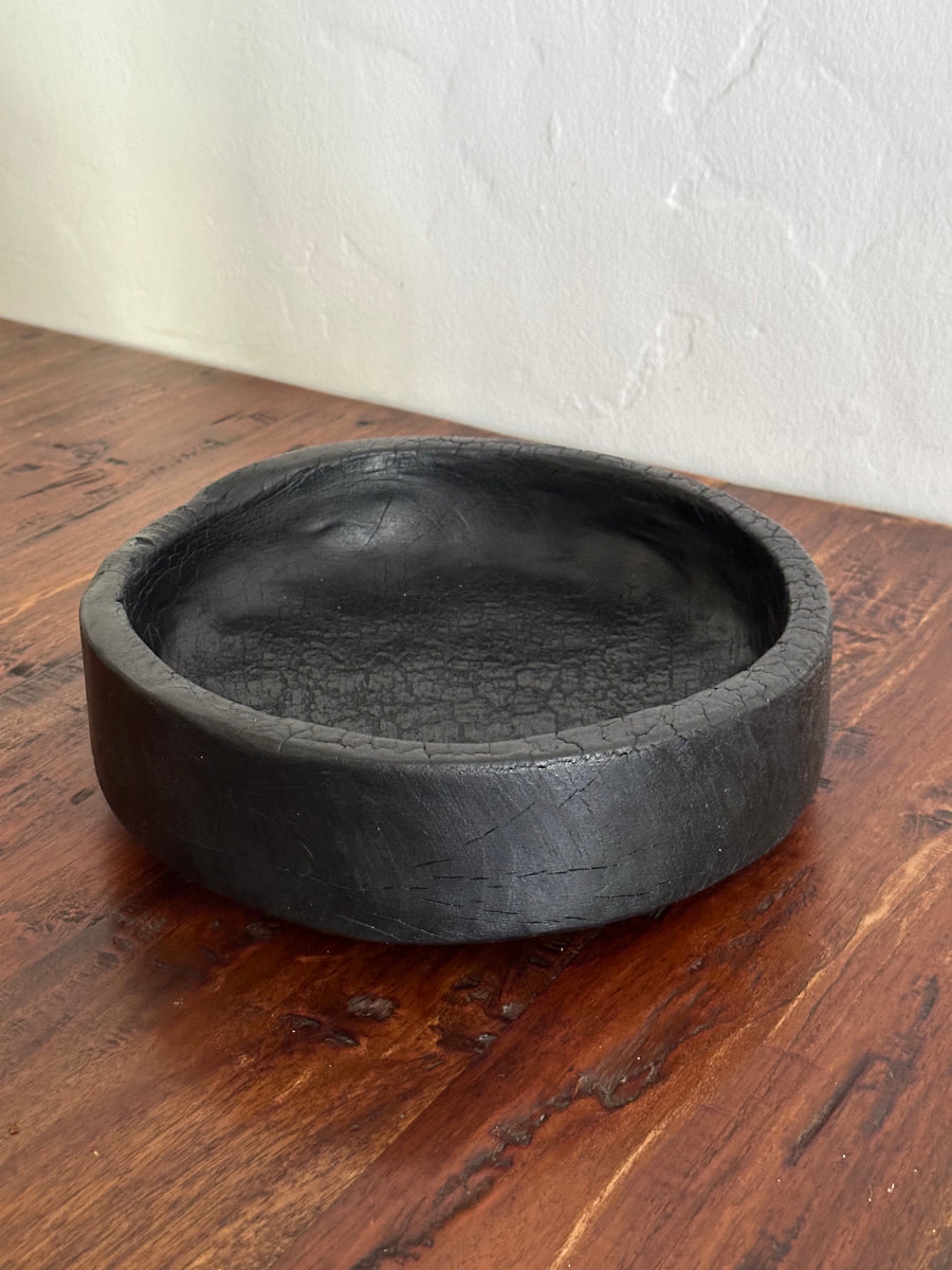 Shou Sugi Ban Hand Carved Teak Bowl