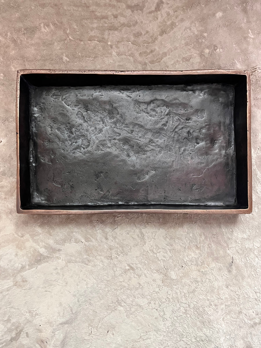 Large Cast Bronze Rectangular Tray