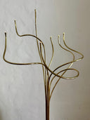 Rosewood & Brass Table Lamp Sculpture