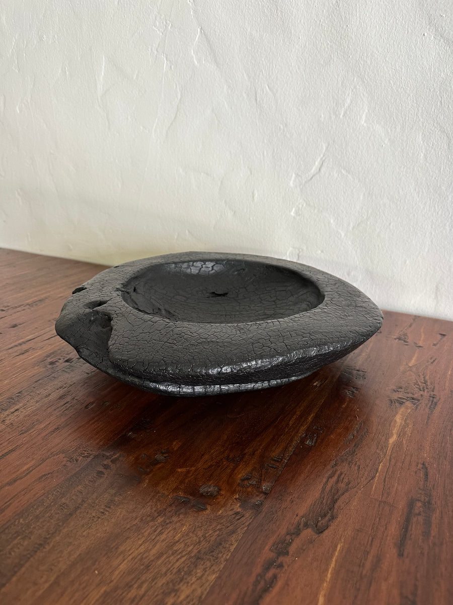 Shou Sugi Ban Hand Carved Teak Bowl