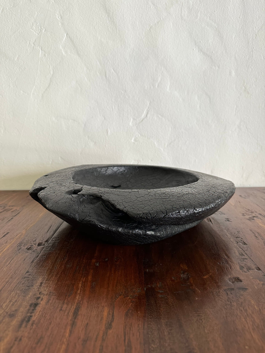 Shou Sugi Ban Hand Carved Teak Bowl