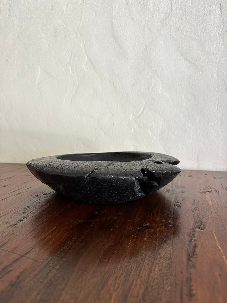 Shou Sugi Ban Hand Carved Teak Bowl