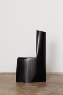 Liminal Bodies tall sculptural form in blackened wood