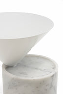 Laurel Side Table in Marble
