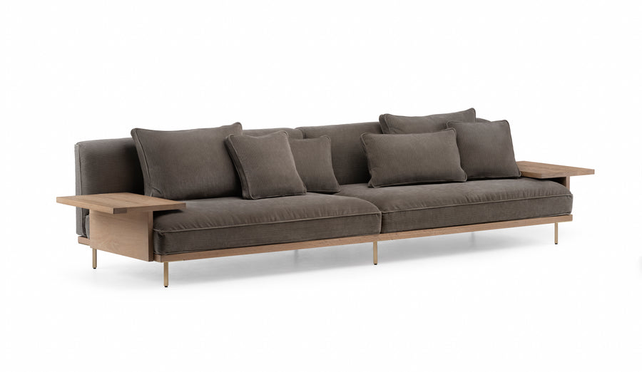 Belle Reeve Sofa System - Long Sofa with Two Flat Armrests