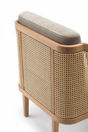 Throne Lounge Chair with Rattan