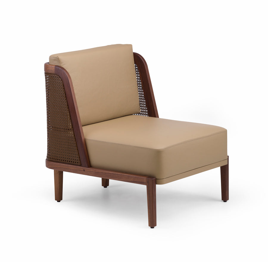 Throne Lounge Chair with Rattan