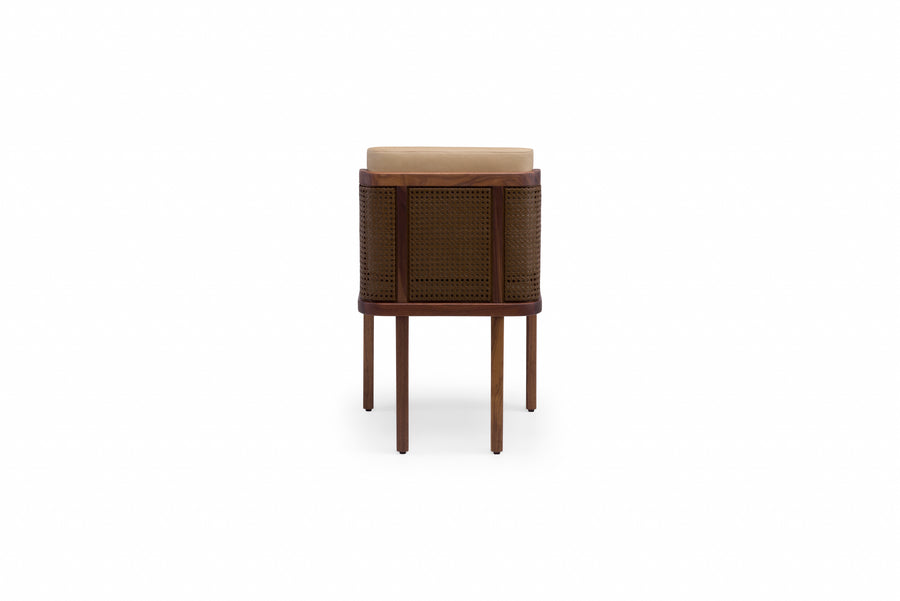 Throne Dining Chair with Rattan