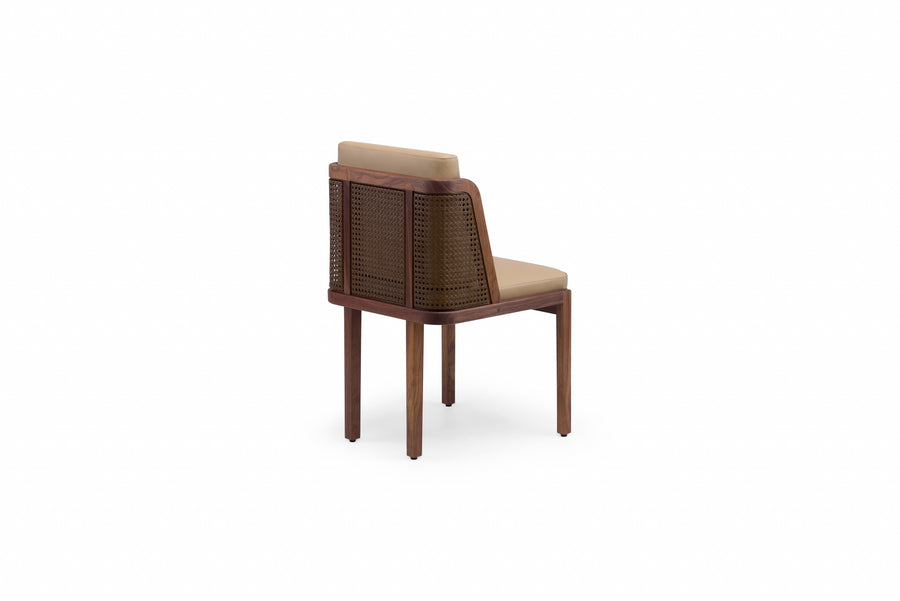 Throne Dining Chair with Rattan