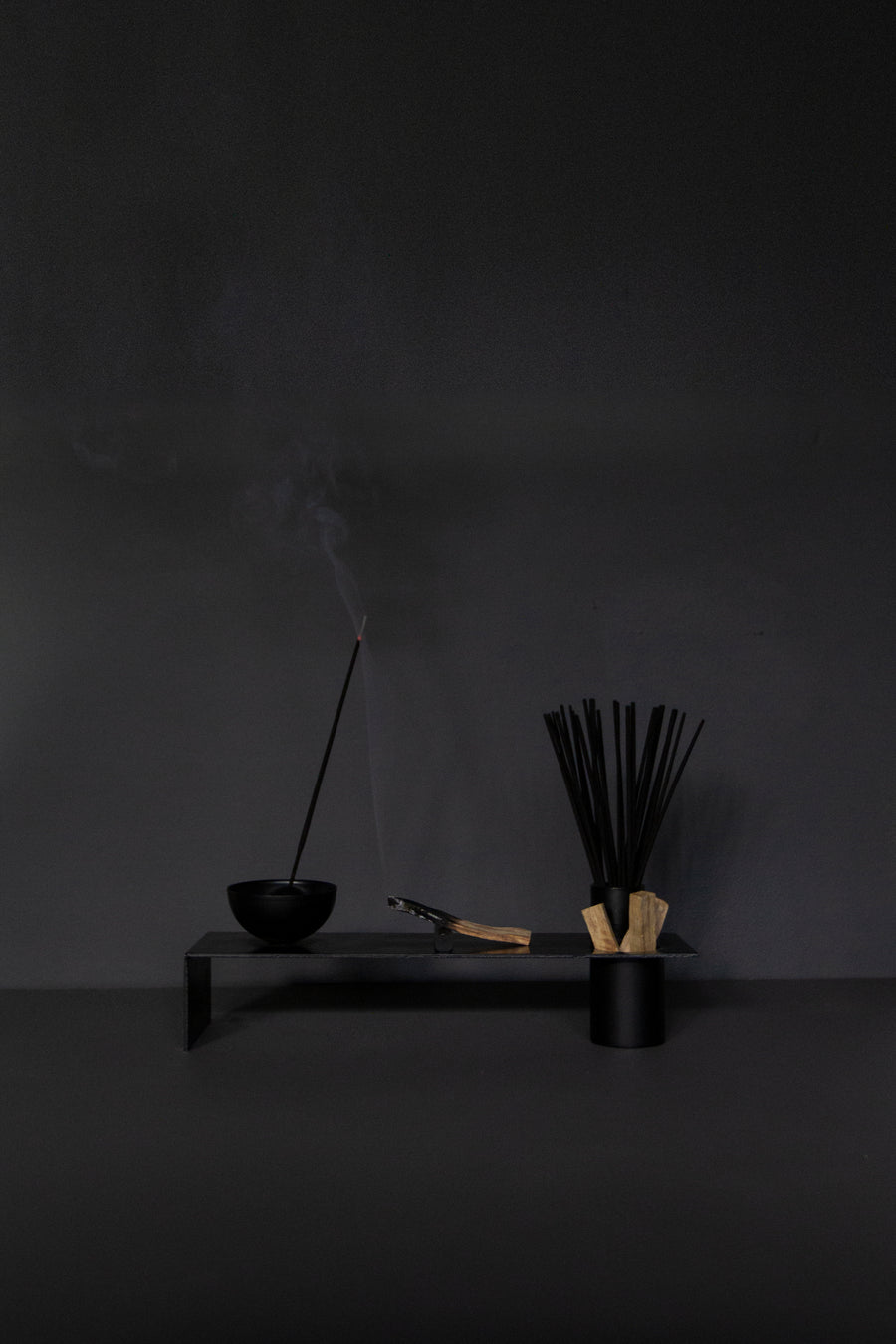 2 in 1 Incense Tray in Blackened Steel