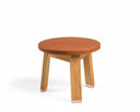 Low Stool with Upholstered Seat