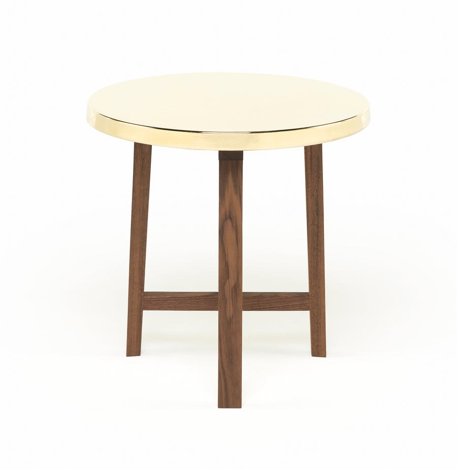 Trio Side Table with Brass Top