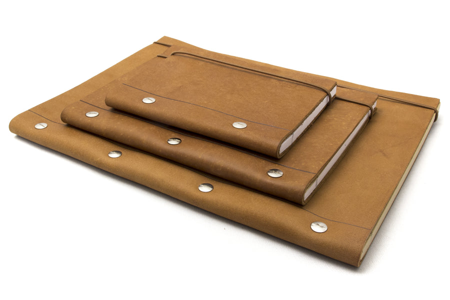 Leather iKone Notebook in Brown