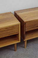 Walnut Open Shelf Nightstand