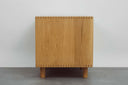 Oak Nightstand with Brass Pulls