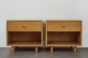 Oak Nightstand with Brass Pulls