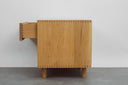Oak Nightstand with Brass Pulls