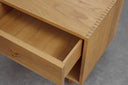 Oak Nightstand with Brass Pulls