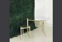 Sidekicks Small Dining Table with Polished Aluminum Top