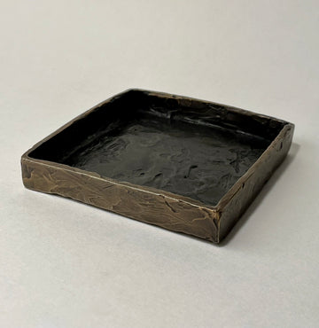 Patinated Cast Bronze Low Tray